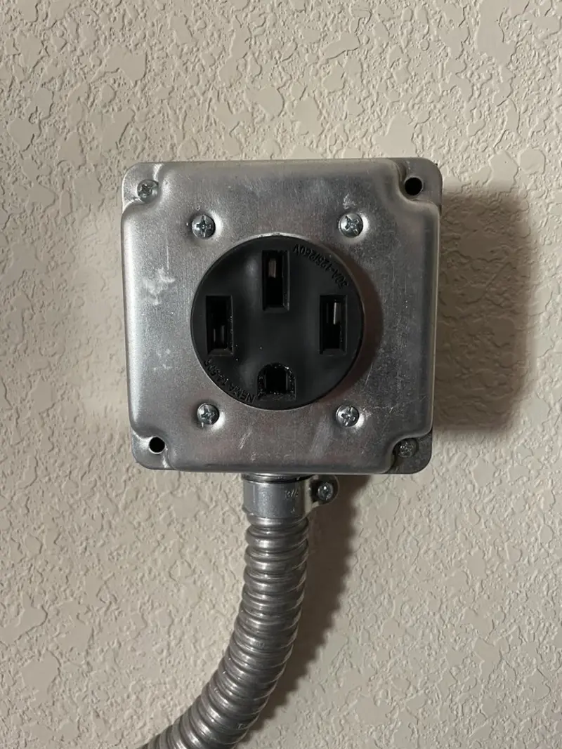 NEMA 14-50 outlet installed for Smart Home Electrical in Wooster